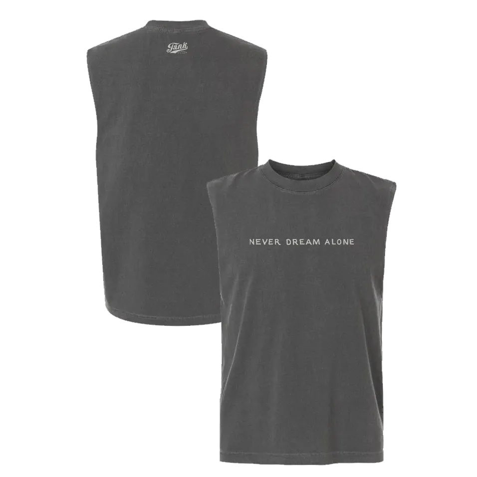 Never Dream Alone Sleeveless Tee Faded Black