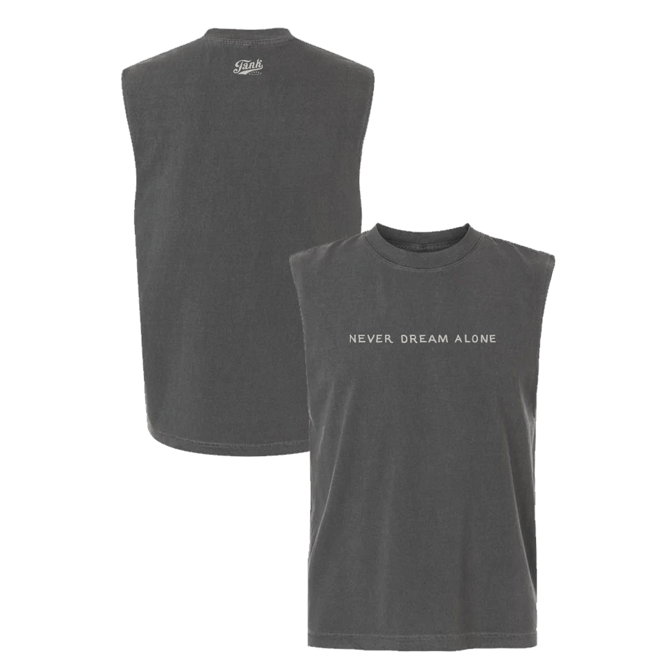 Never Dream Alone Sleeveless Tee Faded Black